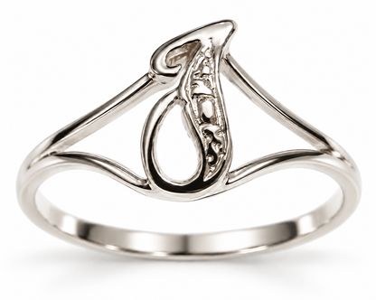 Genuine Delicate 9ct 375 Yellow, Rose or White Gold Initial Ring J