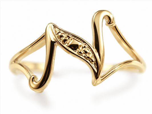 Kaedesigns, Genuine Solid 9ct 9k 375 Yellow Or Rose Or White Gold 375 Initial Ring N
