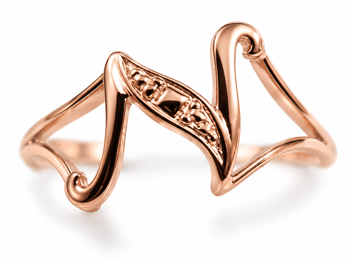 Kaedesigns, Genuine Solid 9ct 9k 375 Yellow Or Rose Or White Gold 375 Initial Ring N