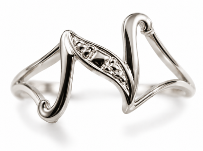 Kaedesigns, Genuine Solid 9ct 9k 375 Yellow Or Rose Or White Gold 375 Initial Ring N