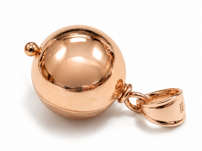 Genuine 9ct 9k 375 Yellow Or Rose Or White Gold 10mm Or 12mm Or 14mm Plain Ball Pendant