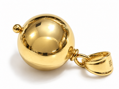 Genuine 9ct 9k 375 Yellow Or Rose Or White Gold 10mm Or 12mm Or 14mm Plain Ball Pendant