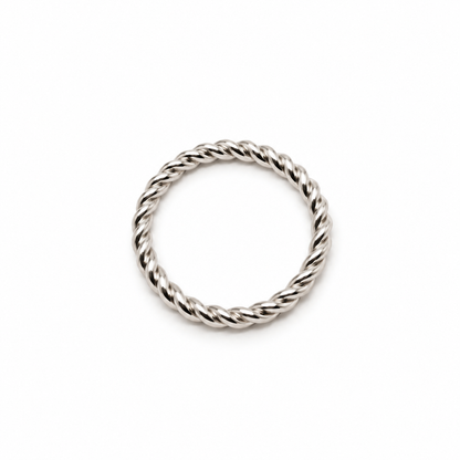 Genuine 9ct 9k 375 Yellow, Rose or White Gold Dress rope stacker ring - Choose your ring size K to R