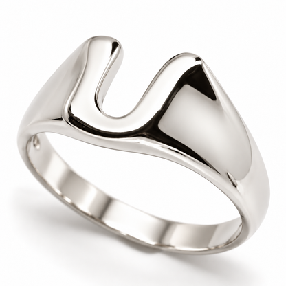 Kaedesigns, Genuine 9ct 9k Solid Yellow Or Rose Or White Gold 375 Large Initial Ring U