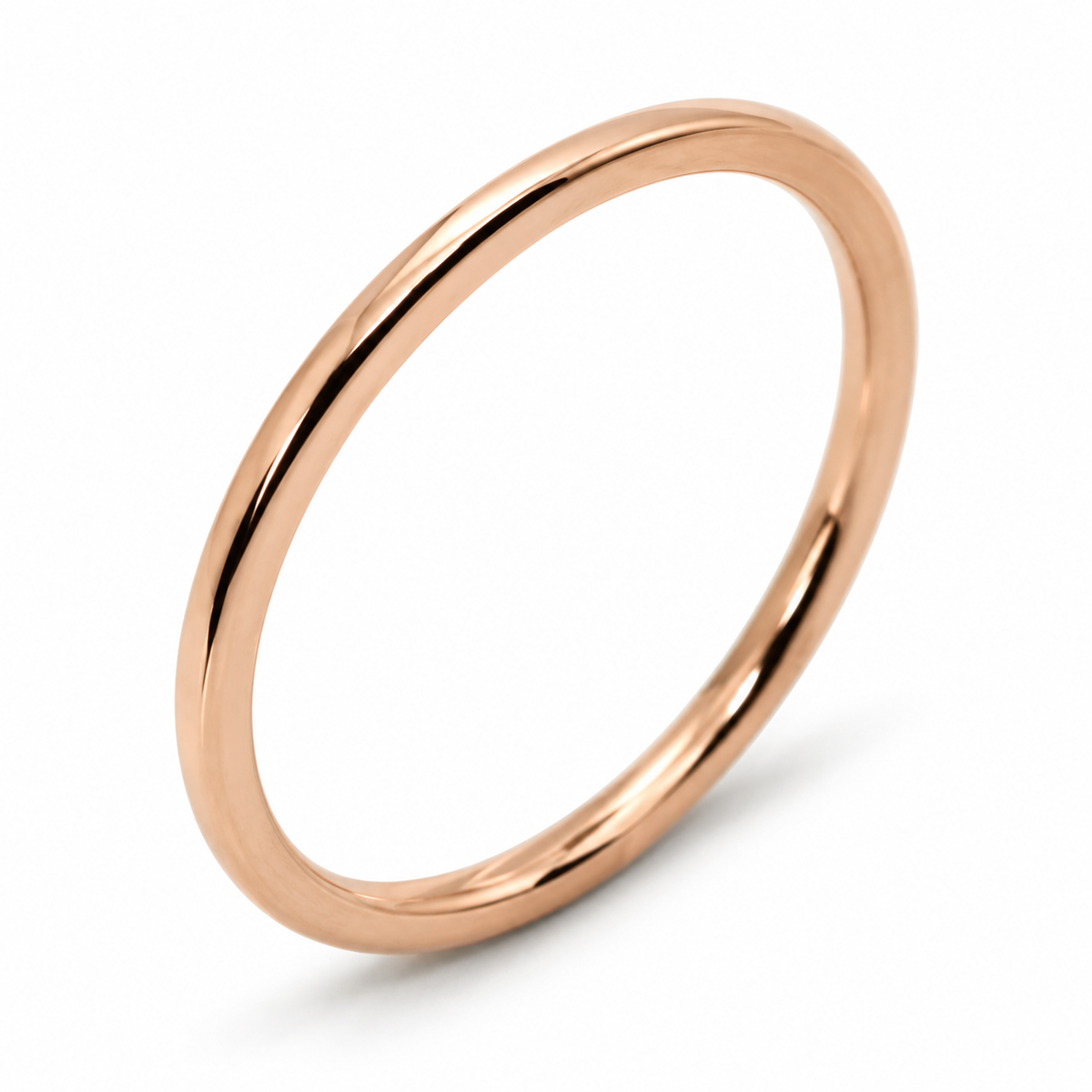 Genuine 18ct 18k 750 Gold Solid Yellow, Rose or White Gold 1mm Thin Wedding Band Ring - Choose your size H to P