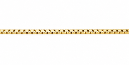 Genuine 9ct 9k 375 Yellow Gold Box Chain Necklace – 1.4mm  - Available lengths: 40cm, 45cm, 50cm, 55cm or 60cm