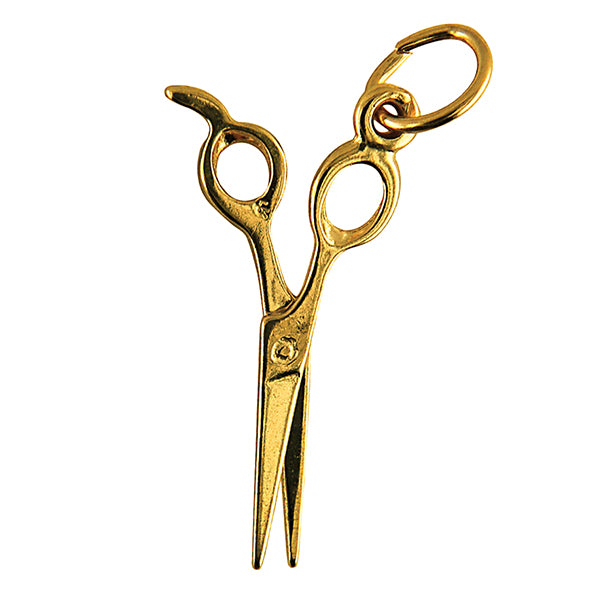 Genuine 9ct Yellow Gold Scissors Hairdresser 3D Pendant Or Charm