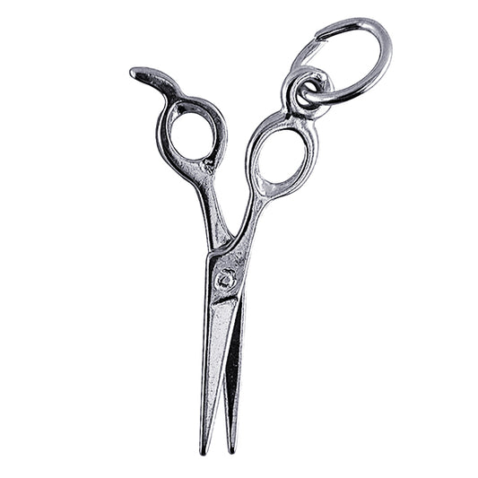 Sterling Silver 925 Scissors Hairdresser 3D Pendant Or Charm