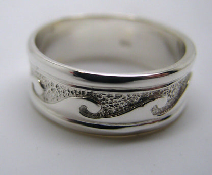 Kaedesigns New Genuine Genuine Sterling Silver 925 Surf Wave Ring Size U