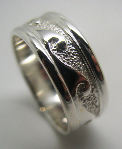 Kaedesigns New Genuine Genuine Sterling Silver 925 Surf Wave Ring Size U