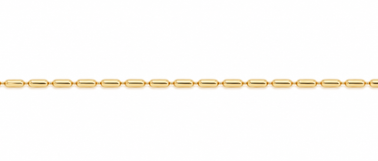 Genuine 9ct 9k 375 Solid Oval Beaded Ball Link 1.2mm - Available lengths:  45cm, 50cm, 55cm or 60cm