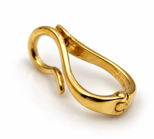 Kaedesigns, 18ct 18kt 750 Yellow gold 13mm x 7mm Pearl Enhancer Bail Clasp