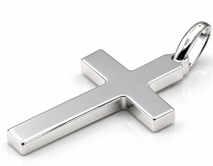 Kaedesigns Genuine Large Sterling Silver 925 Cross Pendant 35mm x 22mm