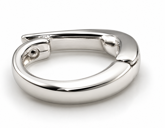 Sterling Silver 925 Plain Hinged Enhancer Bail Clasp 10mmx7mm