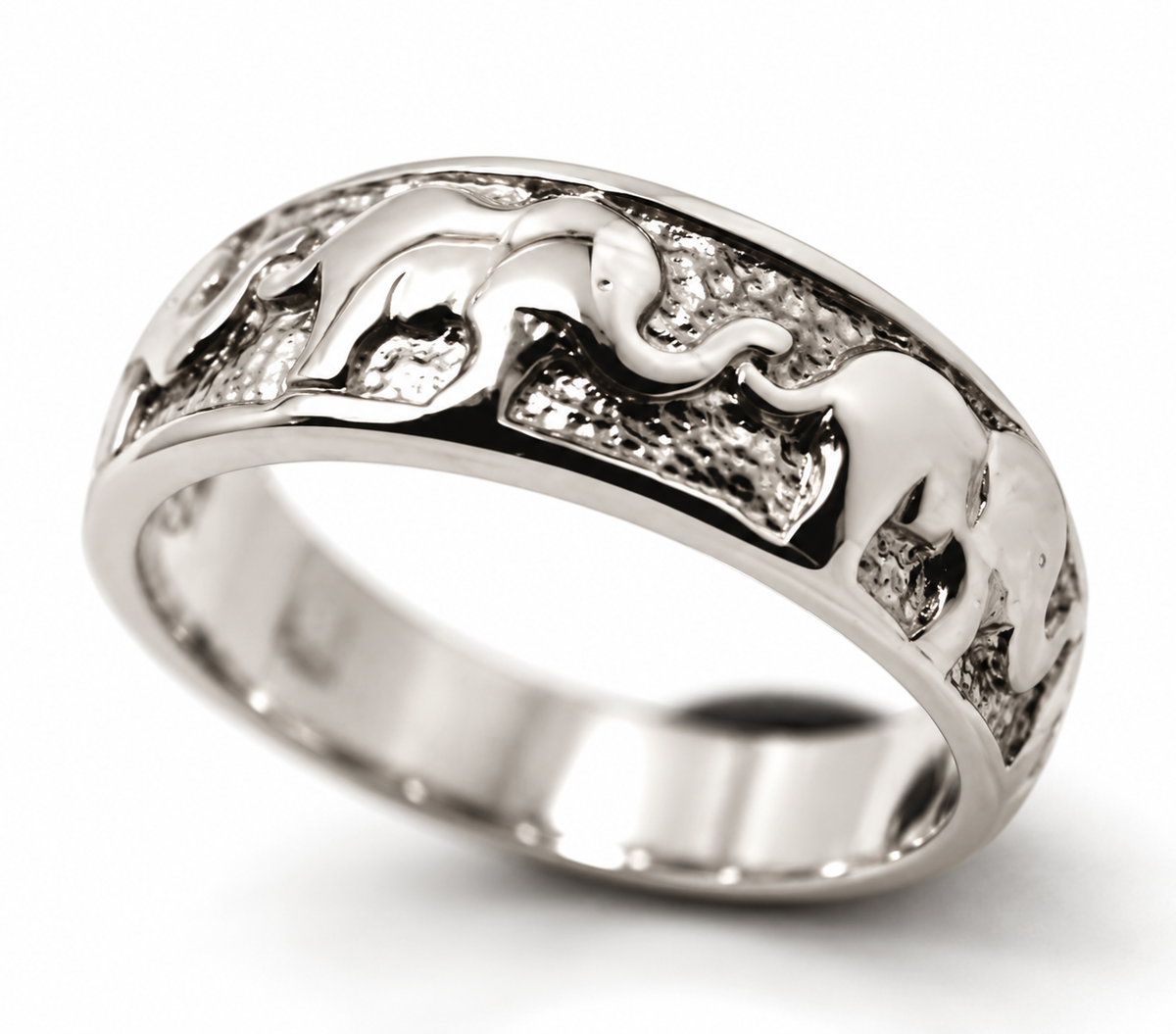 18ct 18k 750 Solid Gold Lucky Elephant Ring – Yellow, Rose or White Gold | 209