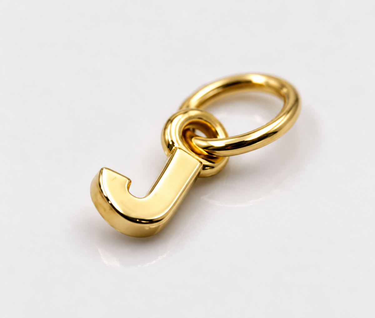 Genuine 9ct 9kt 375 Solid Tiny Very Small Yellow, Rose or White  Gold Initial Pendant Charm J