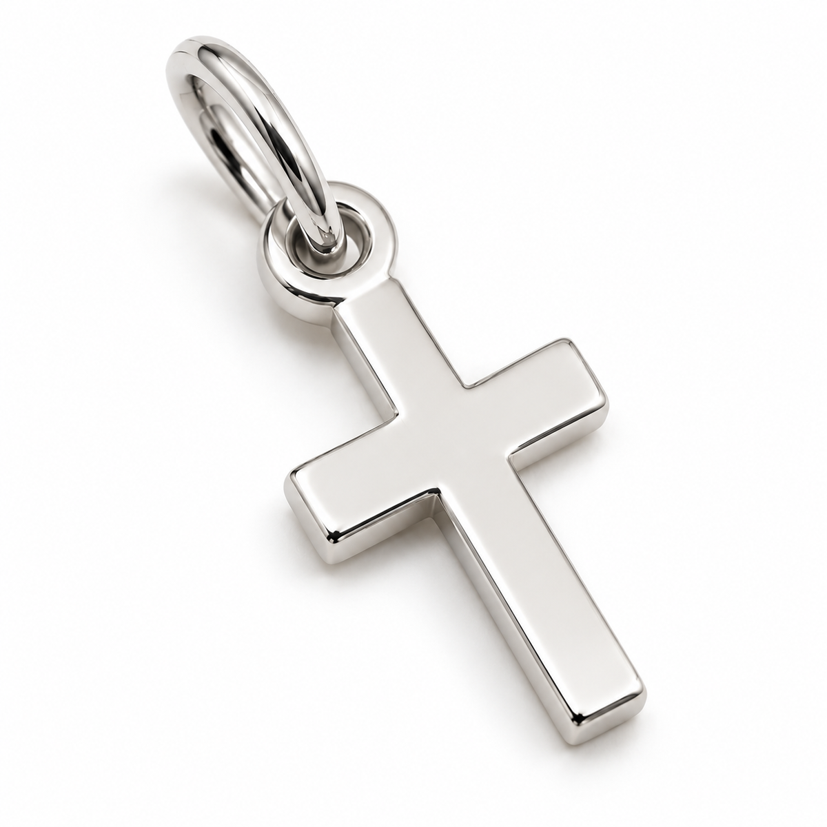 Genuine 9ct 9kt 375 Tiny Very Small Plain Yellow, Rose or White Gold Cross Pendant Charm