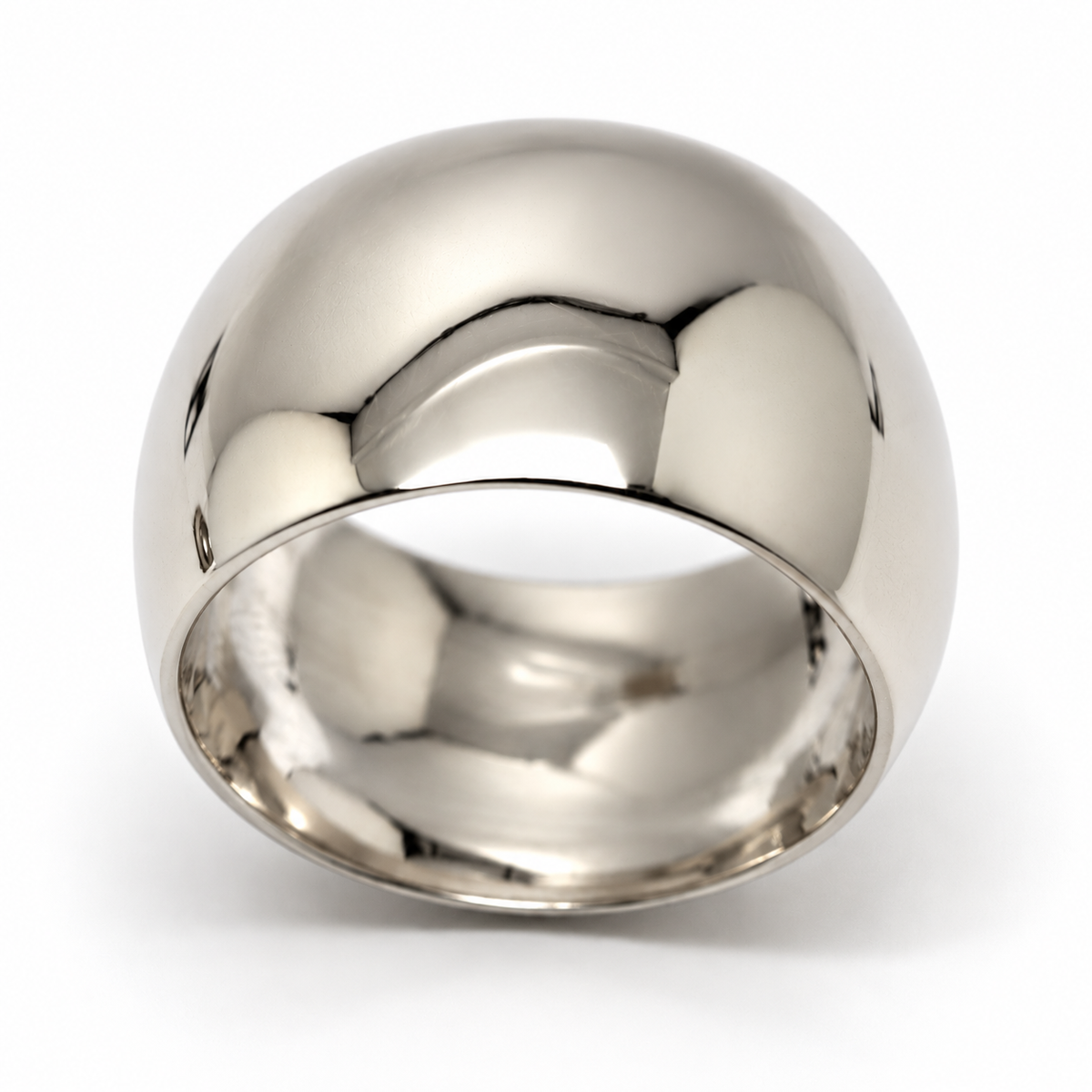 Solid 9ct Yellow, Rose or White Gold 12mm Wide Barrel Band Ring – Sizes H–P