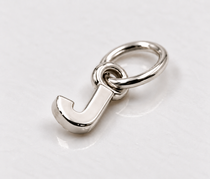 Genuine 9ct 9kt 375 Solid Tiny Very Small Yellow, Rose or White  Gold Initial Pendant Charm J