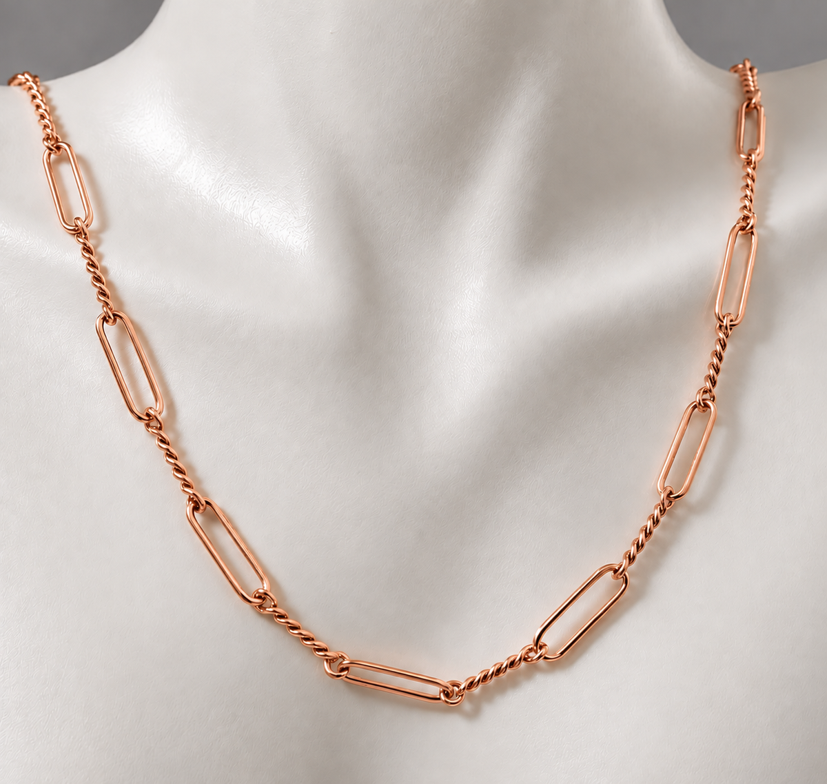 Handmade 9ct 9K 375 Yellow, Rose or White Gold Paper Clip Fancy Paperclip Chain Necklace