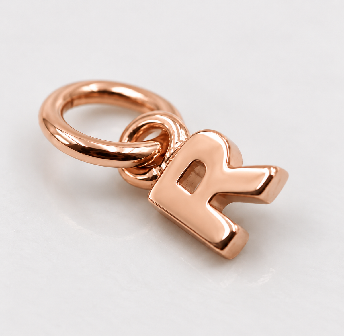 Genuine 9ct 9kt Genuine Tiny Very Small Yellow, Rose or White Gold Initial Pendant Charm R