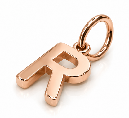 Kaedesigns, Genuine 9ct 9kt Genuine Solid Small Yellow, Rose or White Gold Initial Pendant R