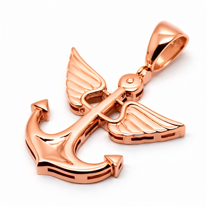 Genuine, Large Heavy 9ct 9kt Yellow, Rose or White Gold or Sterling Silver Large Solid Anchor Boat Pendant