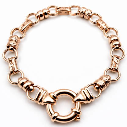 Heavy Genuine New 9ct 9k 375 Yellow, Rose or White Gold Solid Belcher Filigree Bracelet