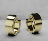 Genuine 9ct 9K Yellow, Rose or White Gold Small Hoop Oval Earrings 5mm Width - 11mm diameter