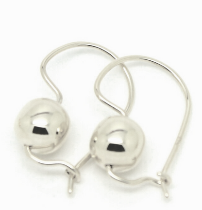 Kaedesigns New Genuine 9ct Yellow, Rose or White Gold 8mm Plain Ball Drop Earrings