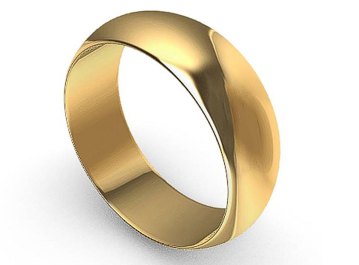 Genuine 9ct Yellow Gold Full Solid gold 8mm Band Size Z