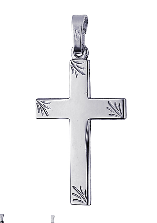 Genuine Fine Silver 999 Fancy Cross Pendant / Charm