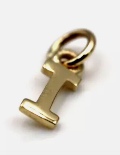 Genuine 9ct 9kt Genuine Small Yellow Gold Initial Pendant Charm - 8mm x 6mm - A to Z