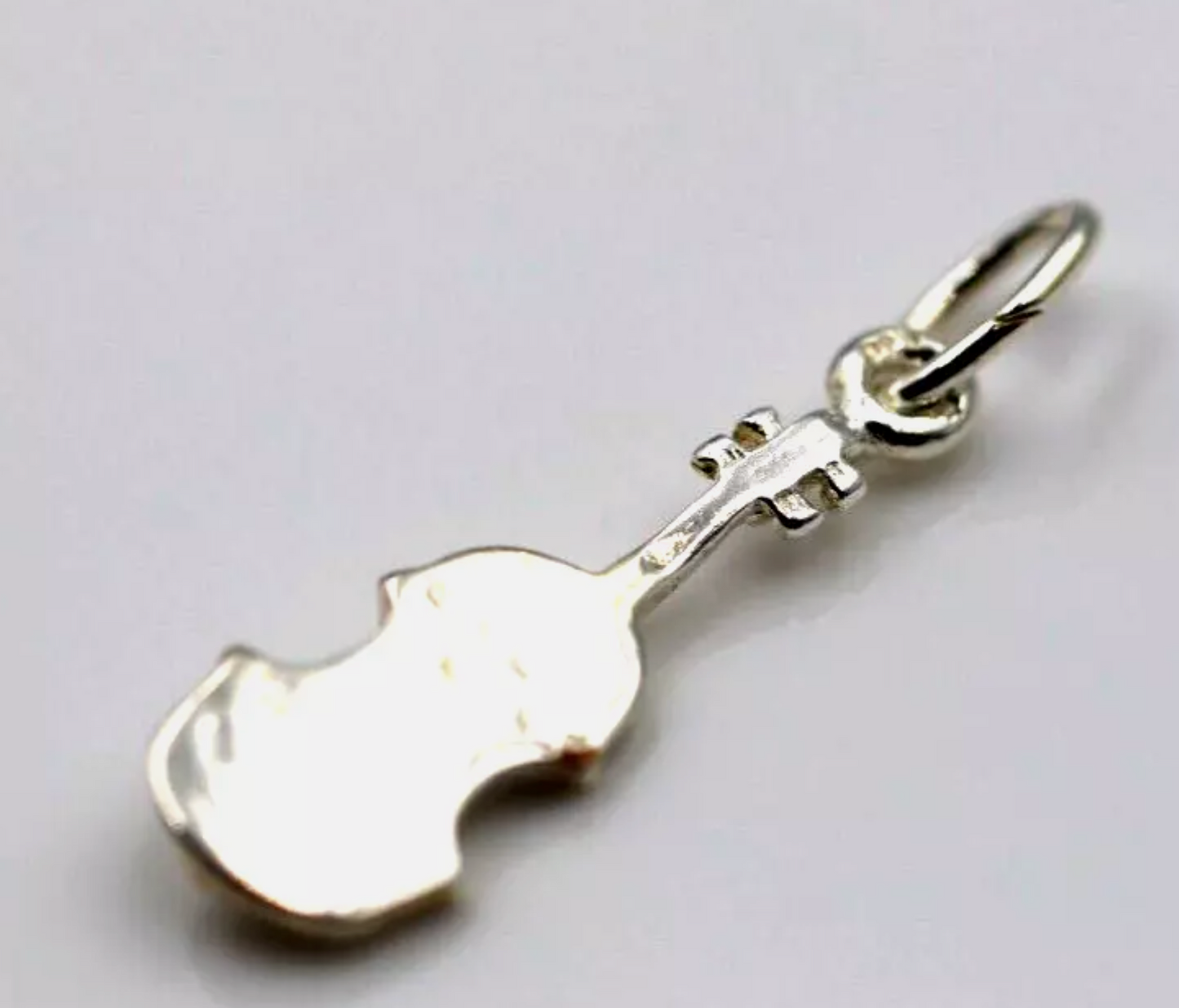 Sterling Silver 925 Music Violin Pendant /  Charm