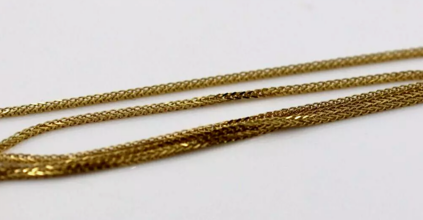 Genuine 9ct Yellow Gold Wheat Necklace / Chain 1.4grams 40cm