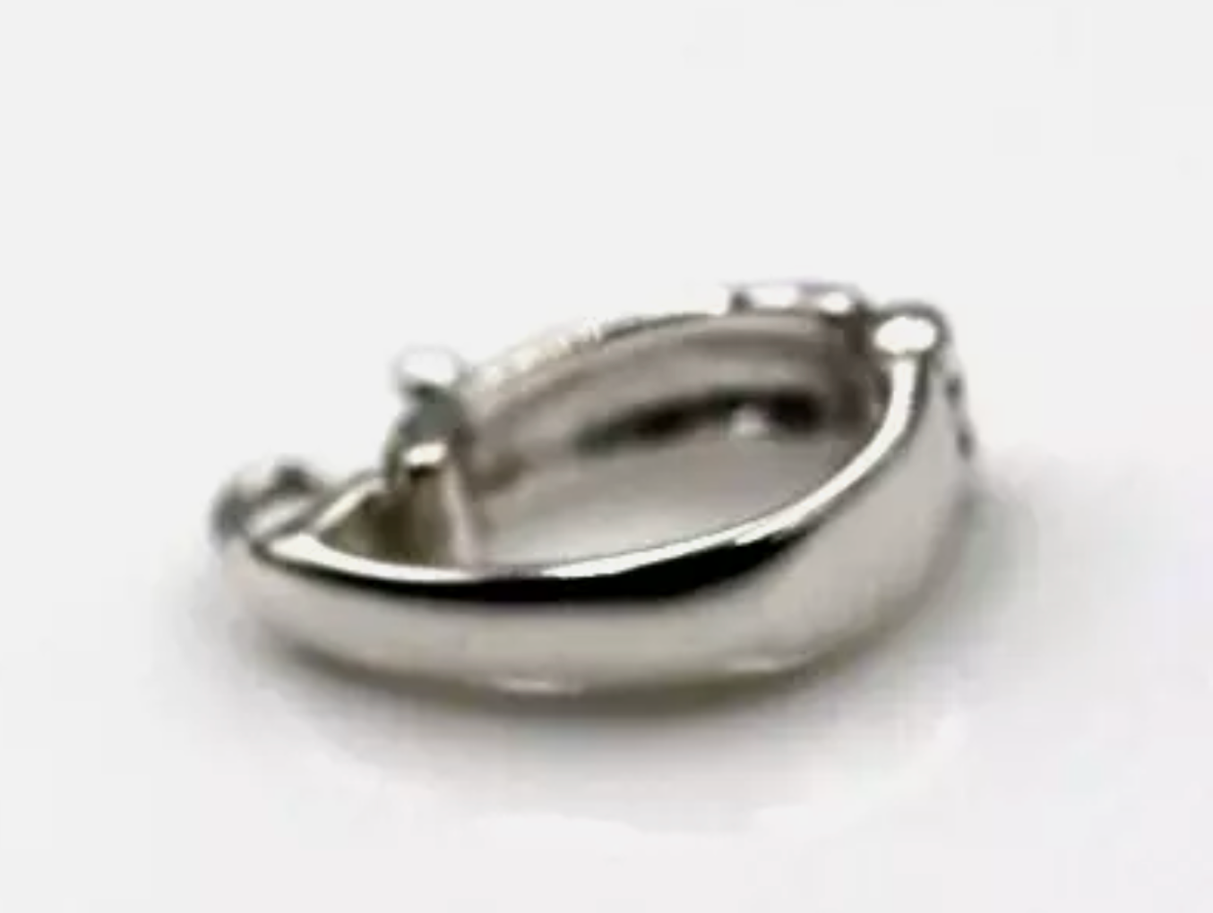 Sterling Silver 925 Plain Hinged Enhancer Bail Clasp 11.5mmx7mm