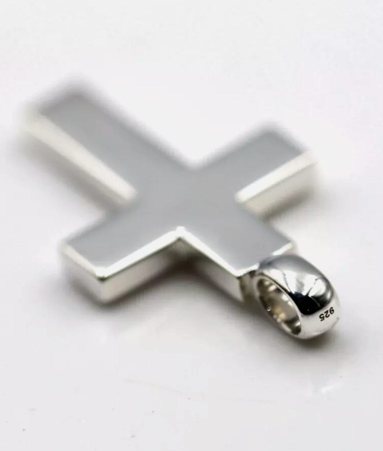 Genuine New Sterling Silver 925 Cross Plain Thick Pendant