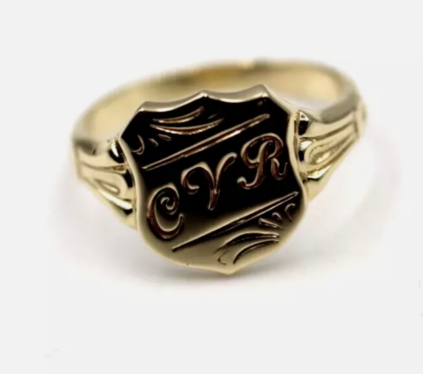 Kaedesigns, Genuine 9ct Solid Gold Large Signet Ring In Your Size - Engraving included