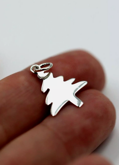 Sterling Silver 925 Cedar Tree of Lebanon Pendant / Charm