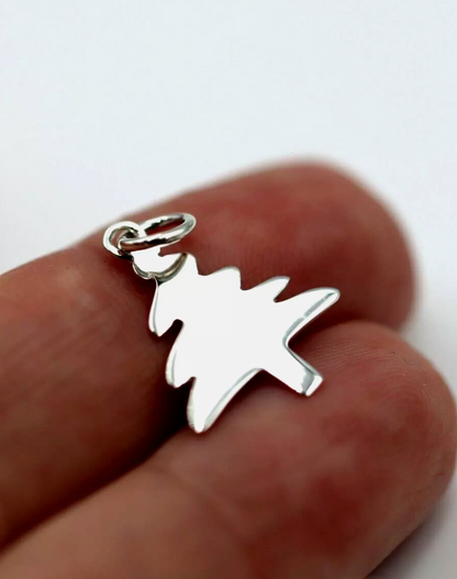 Sterling Silver 925 Cedar Tree of Lebanon Pendant / Charm