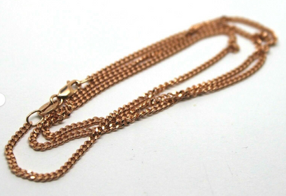 Genuine 9ct 9k Rose Gold Kerb Curb Chain Necklace 55cm 5grams