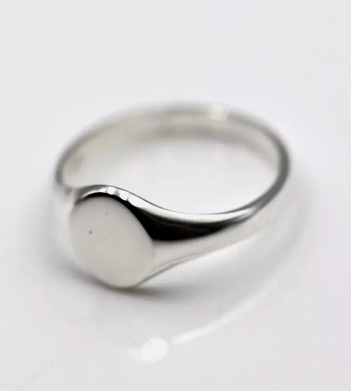 Genuine Size M Sterling Silver 925 Signet Ring 9mm x 7mm - In your ring size