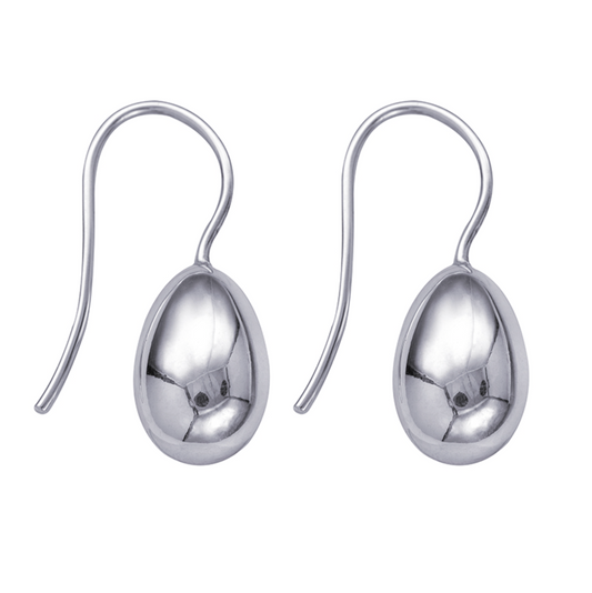 Genuine 925 Sterling Silver Teardrop Tear Drop Hook Earrings