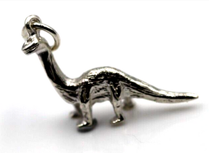 Genuine Sterling Silver 925 Diplodocus Dinosaur Charm / Pendant