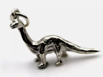 Genuine Sterling Silver 925 Diplodocus Dinosaur Charm / Pendant