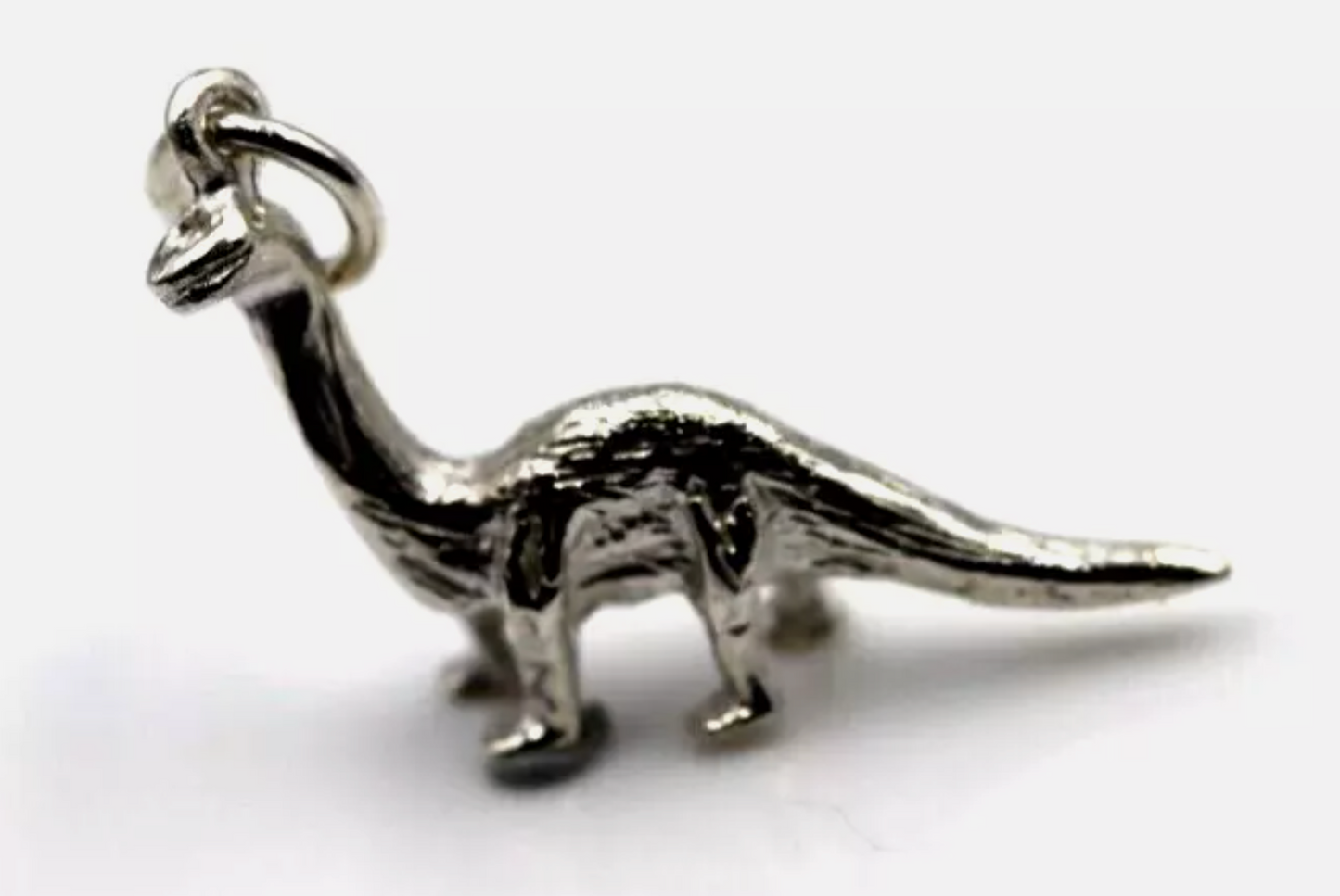 Genuine Sterling Silver 925 Diplodocus Dinosaur Charm / Pendant