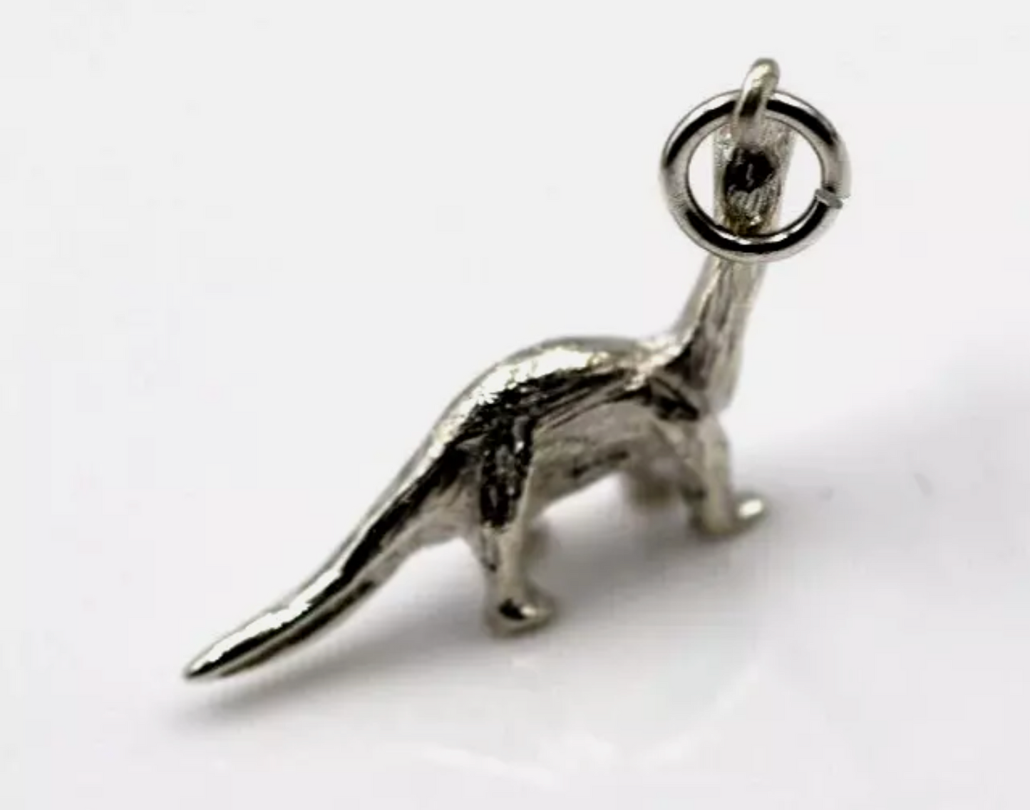 Genuine Sterling Silver 925 Diplodocus Dinosaur Charm / Pendant