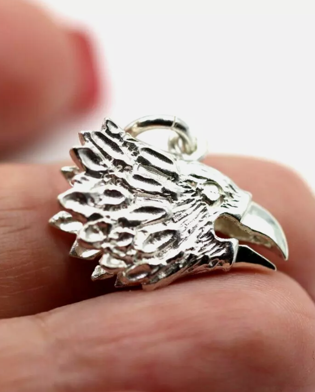 Genuine Sterling Silver 925 Eagle Head Charm / Pendant