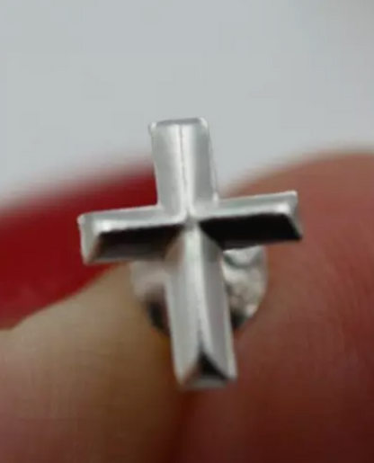 Kaedesigns, Sterling Silver 925 Cross Stud Studs Earrings