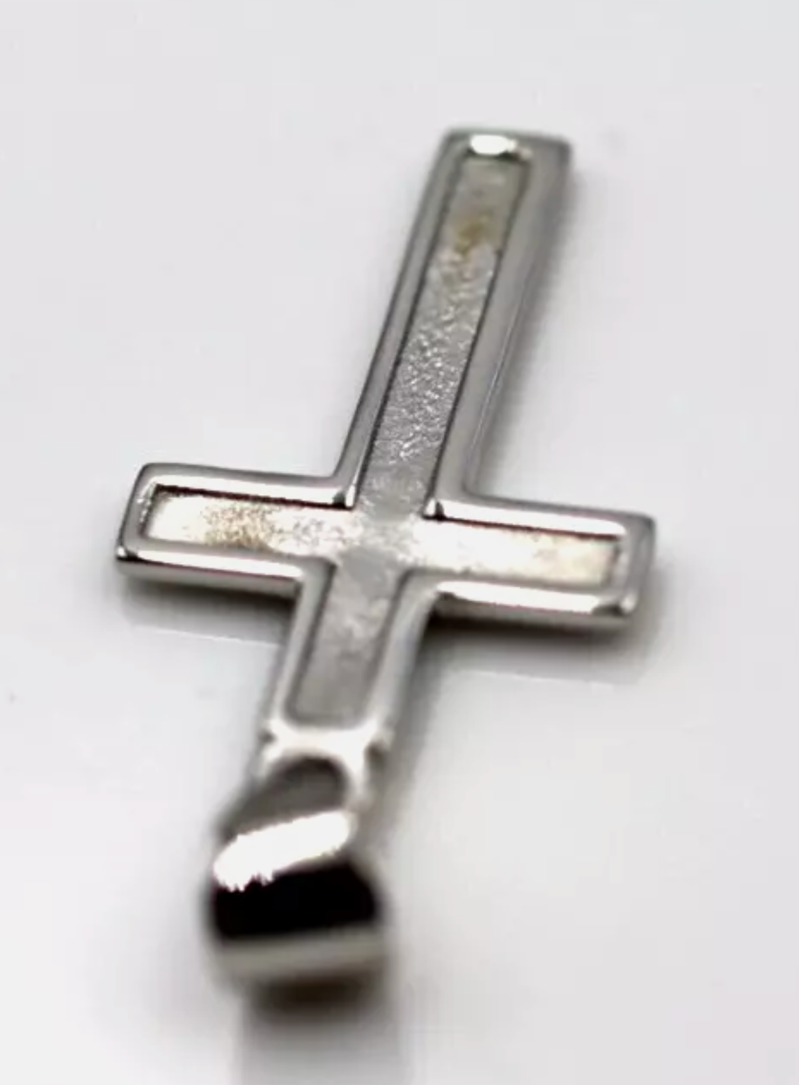 Genuine 9ct 9K Platinum PL 950 Plain Cross Pendant